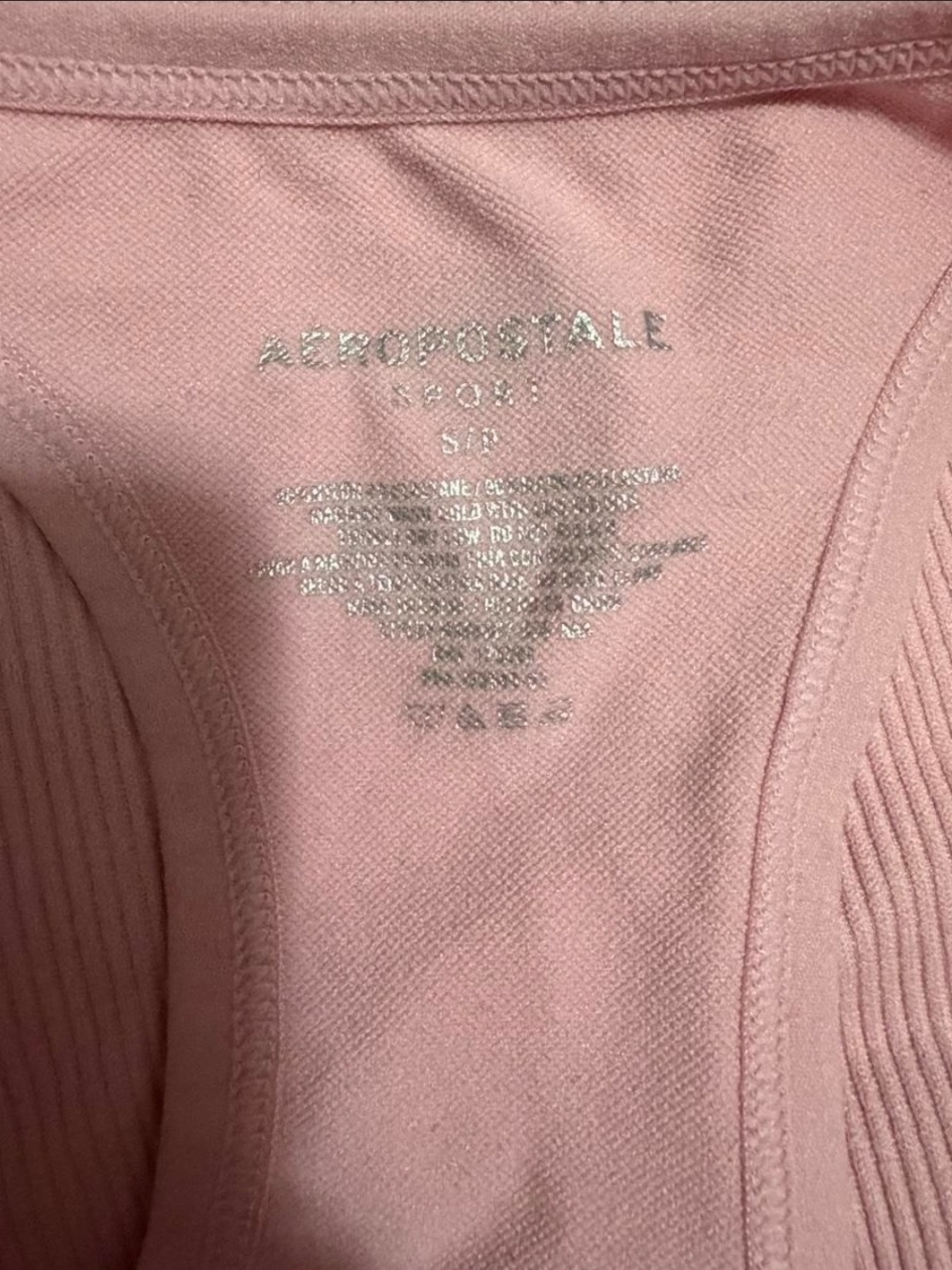 Aeropostale Ribbed Racerback Tank Top - Light Pink - Picture 3 of 3